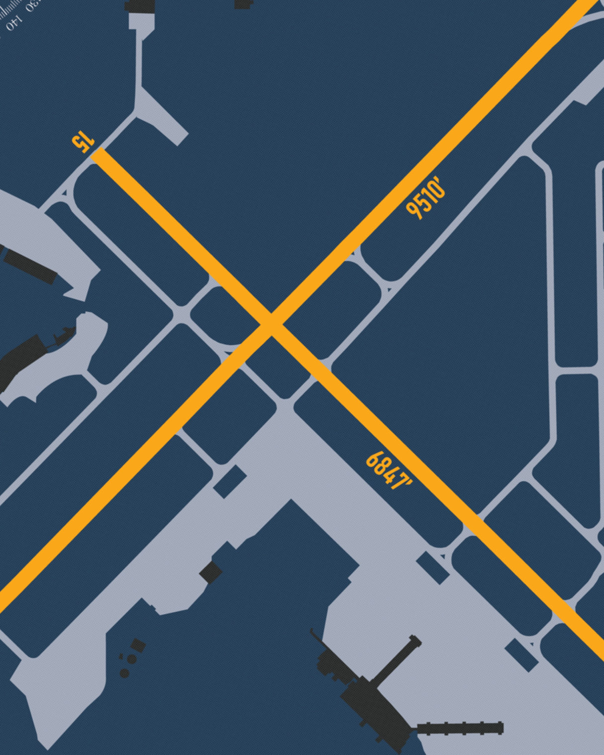 Closeup View of Bradley International Airport poster