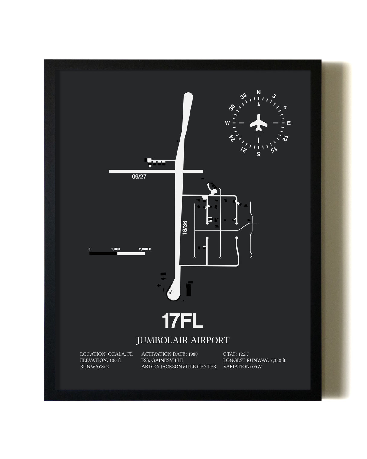 Unframed Jumbolair Airport map print poster