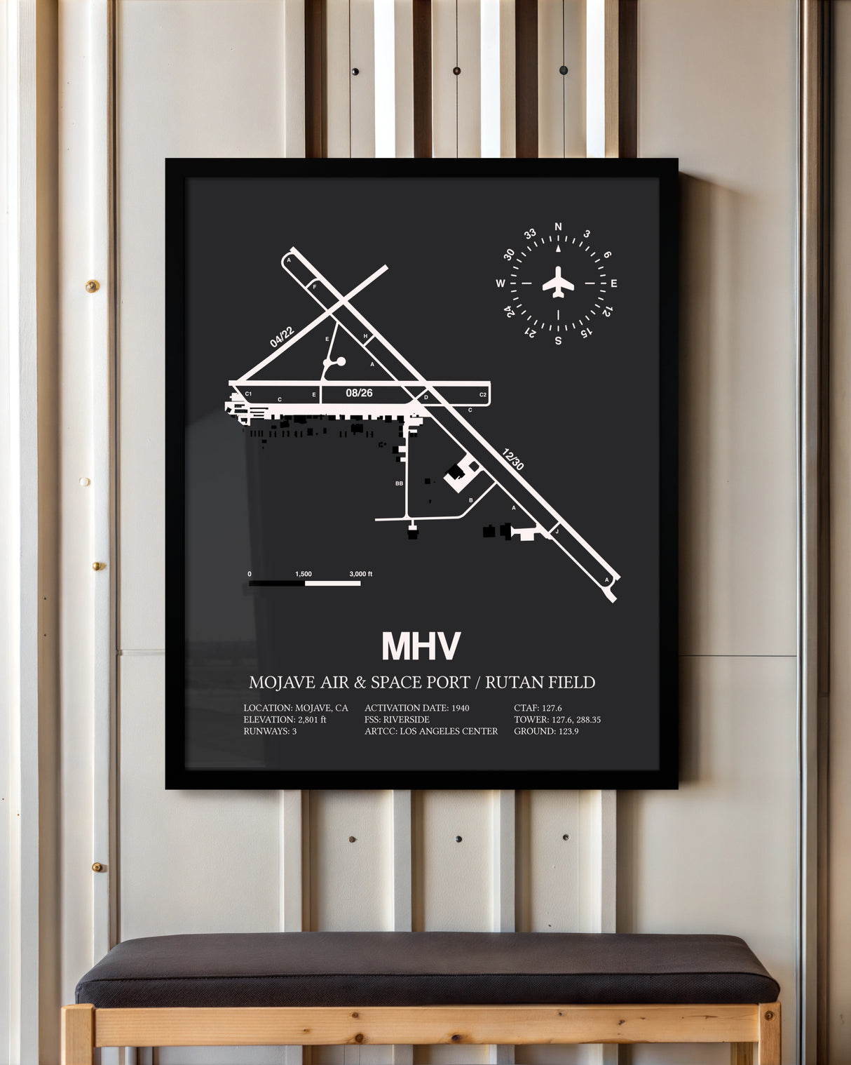 Frame color options for Mojave Air & Space Port / Rutan Field Wall Art
