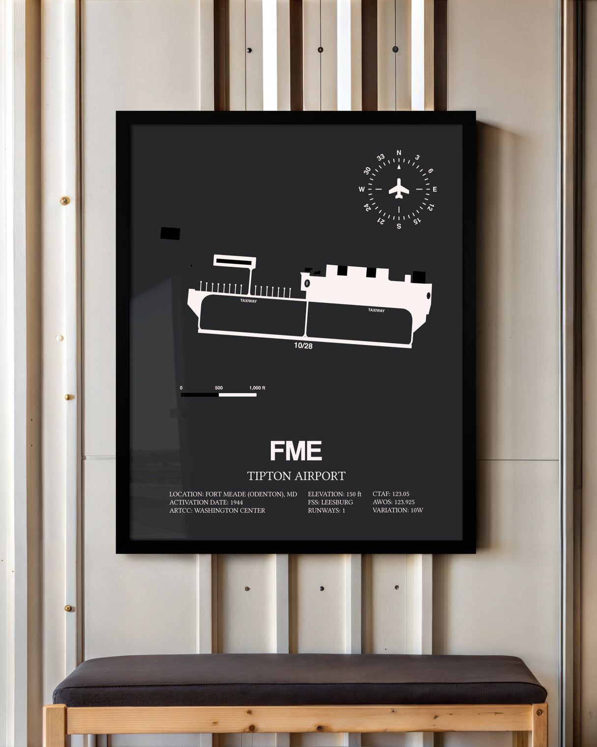 Frame color options for Tipton Airport Wall Art