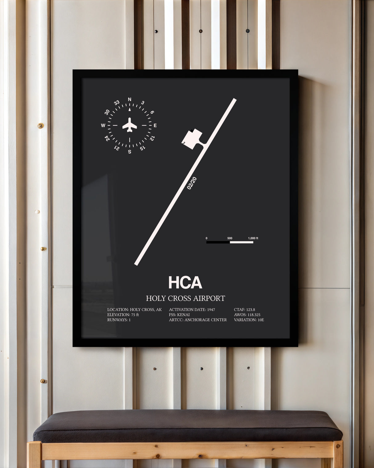 Frame color options for Holy Cross Airport Wall Art