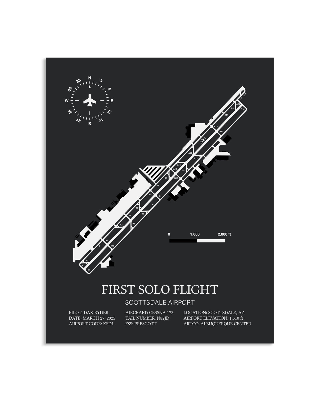First Solo Flight Custom Print