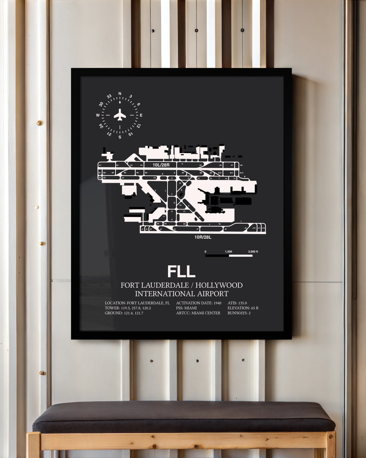 Frame color options for Fort Lauderdale / Hollywood International Airport Wall Art