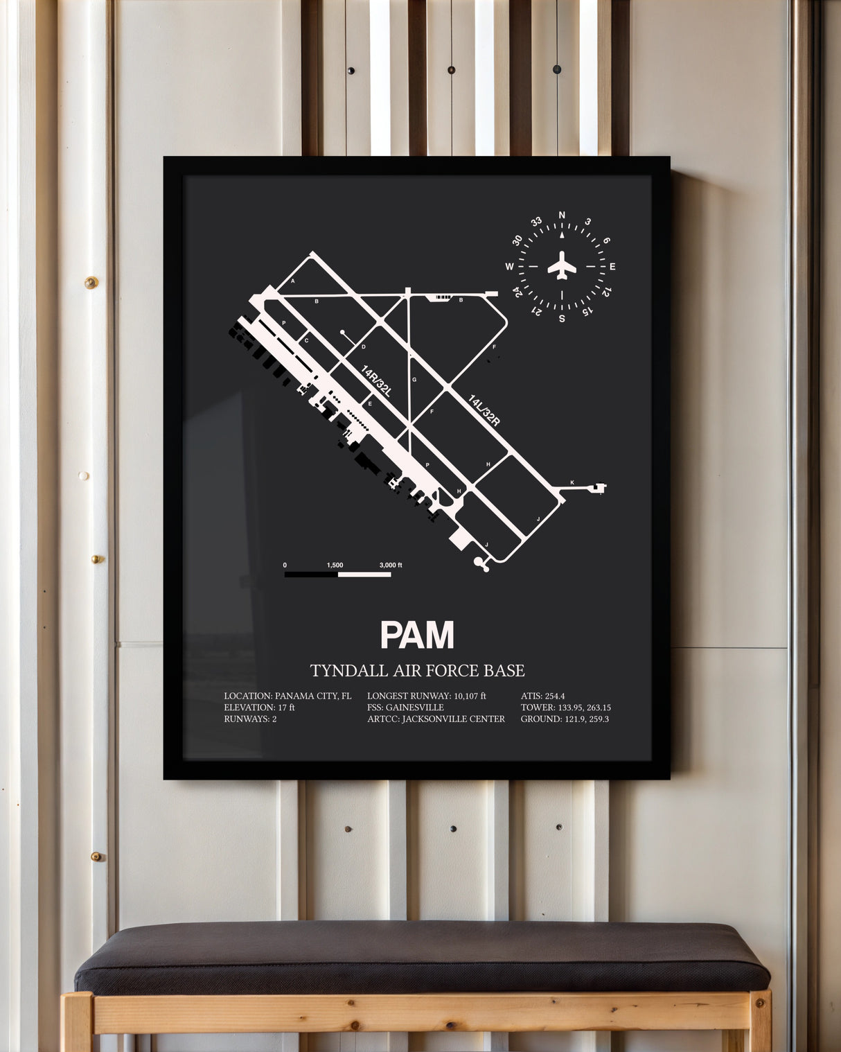 Frame color options for Tyndall Air Force Base Wall Art