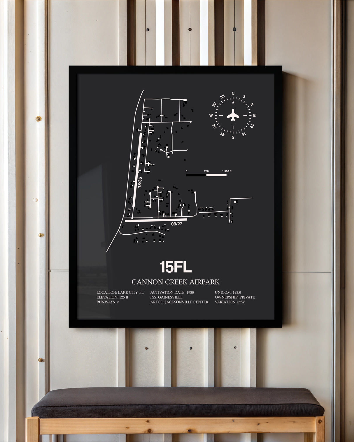 Frame color options for Cannon Creek Airpark Wall Art