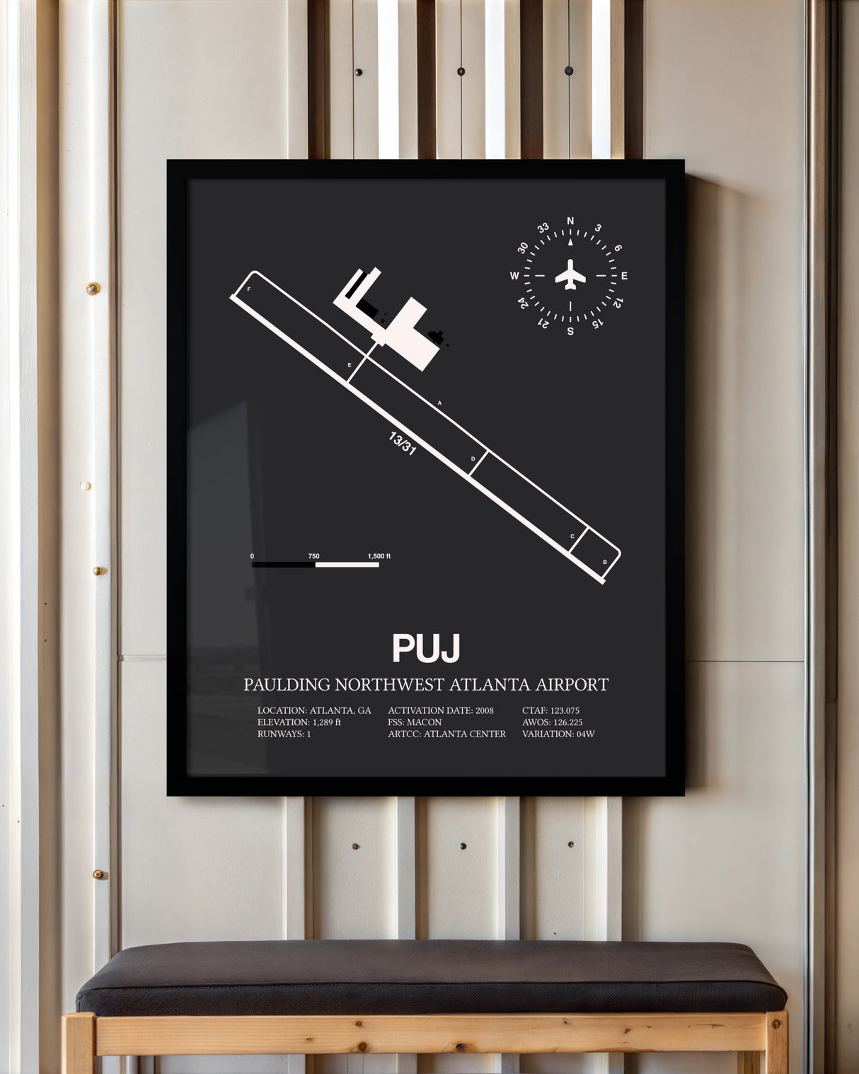 Frame color options for Paulding Northwest Atlanta Airport Wall Art