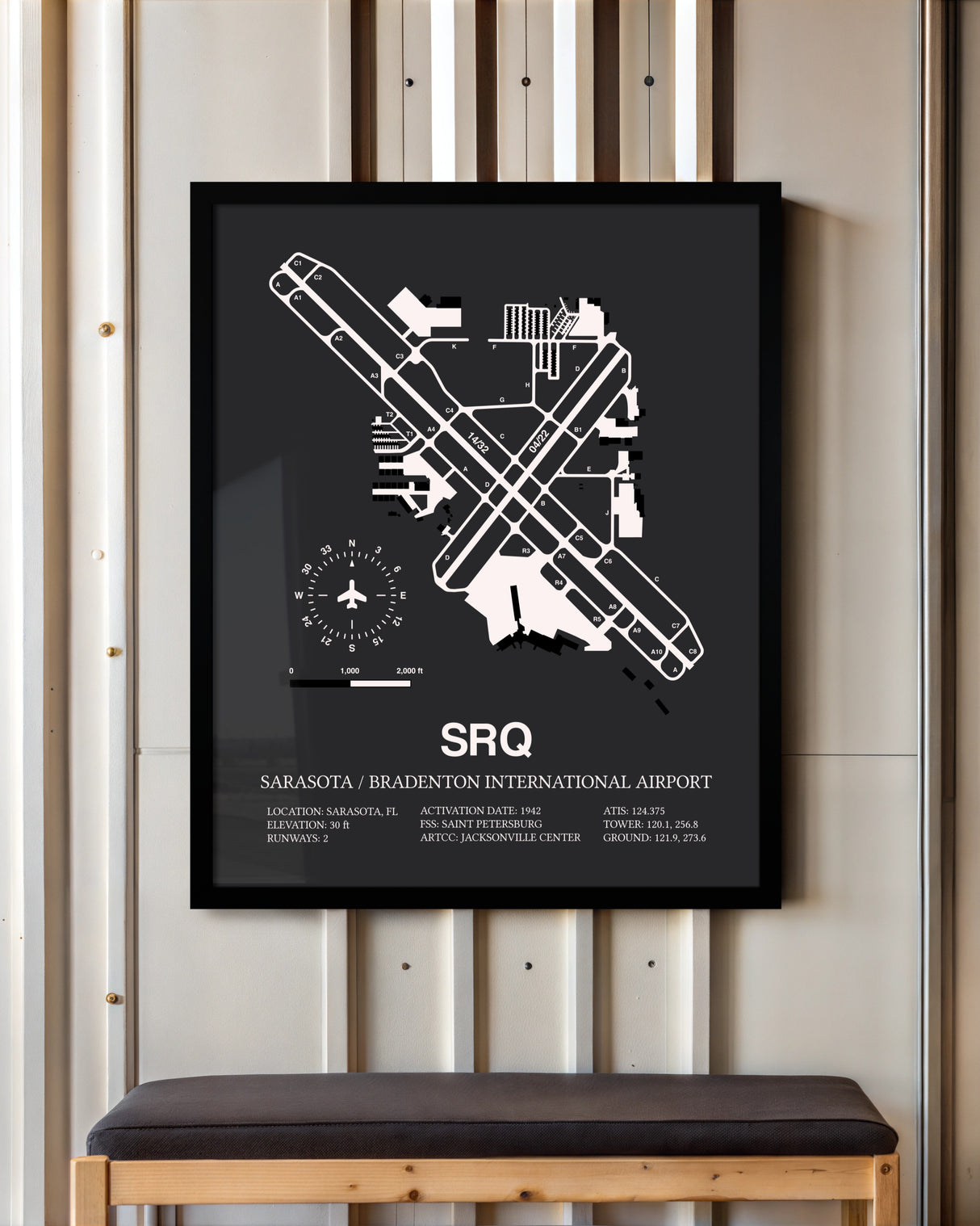 Frame color options for Sarasota / Bradenton International Airport Wall Art