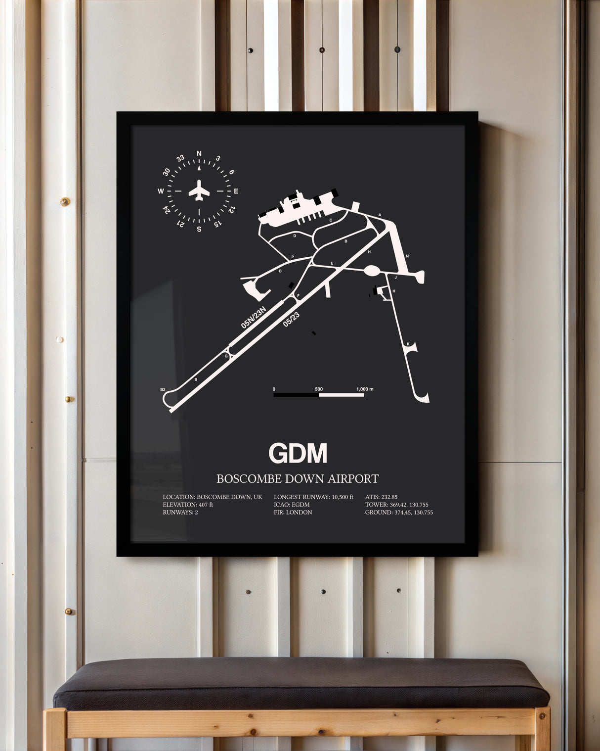 Frame color options for Boscombe Down Airport Wall Art