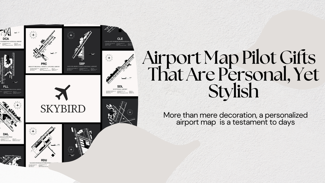 Airport Map Pilot Gifts That Are Personal, Yet Stylish