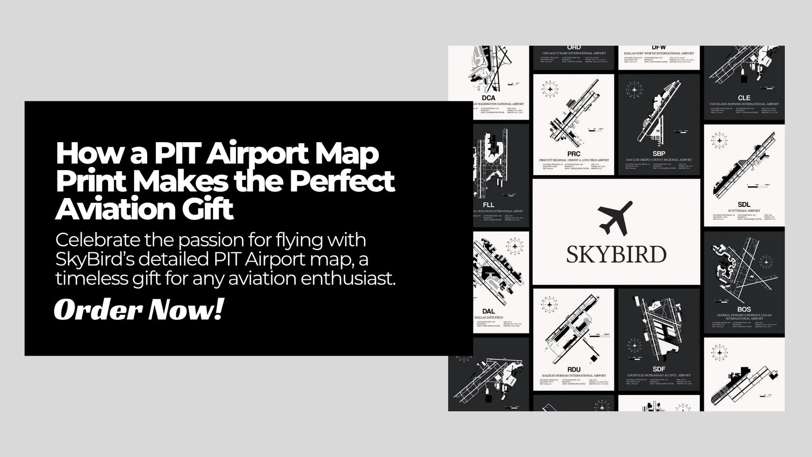 How a PIT Airport Map Print Makes the Perfect Aviation Gift