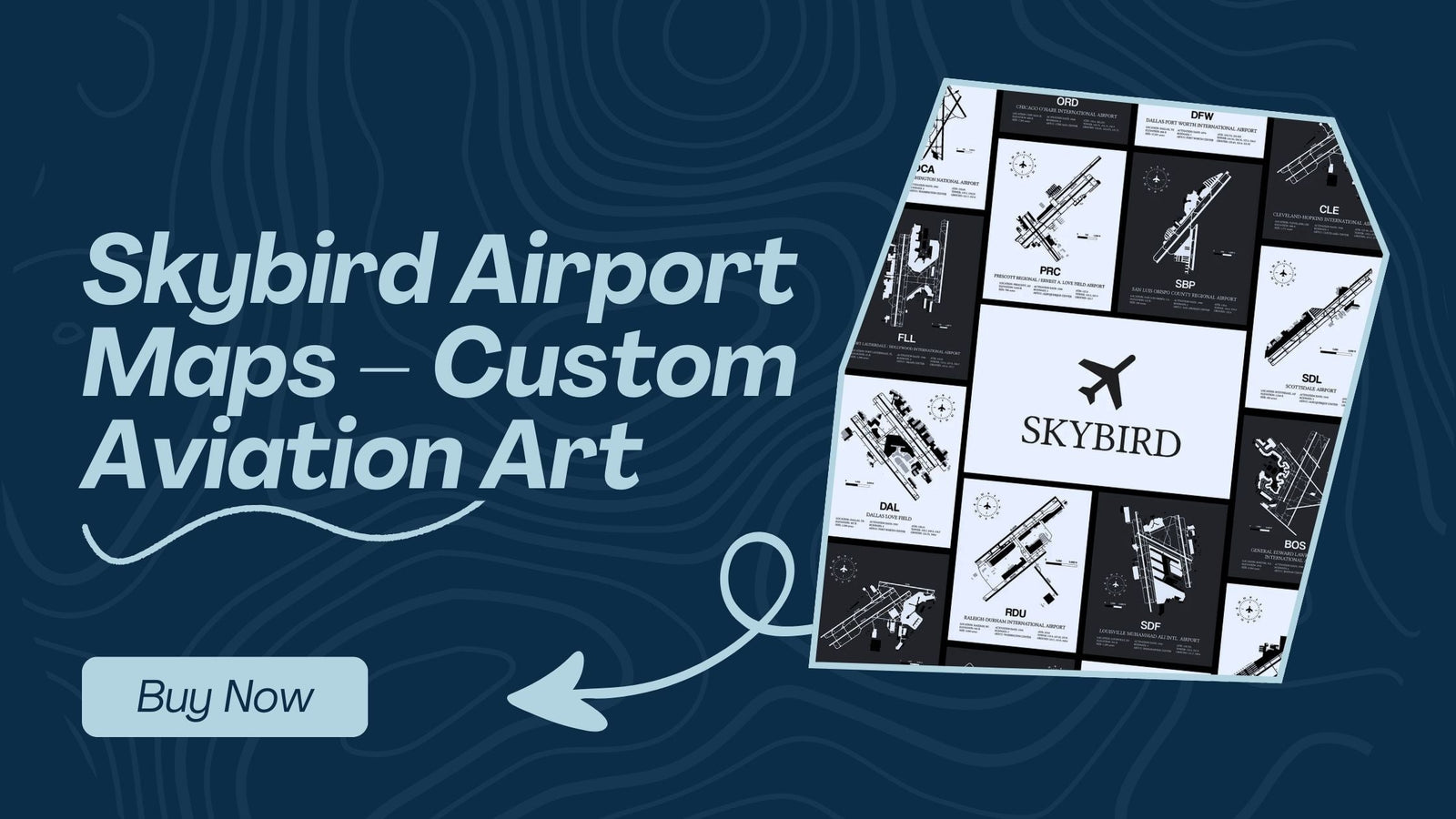 Skybird Custom Airport Maps: Aviation Art with Real Detail