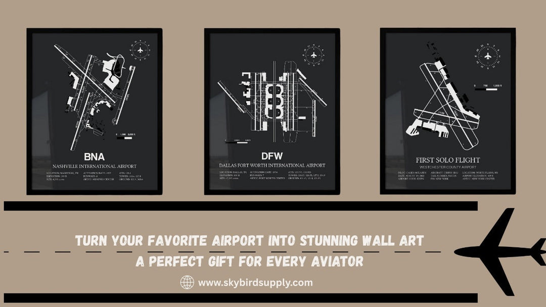 Turn Your Favorite Airport Into Art: The Trendy Gift Every Pilot Wants