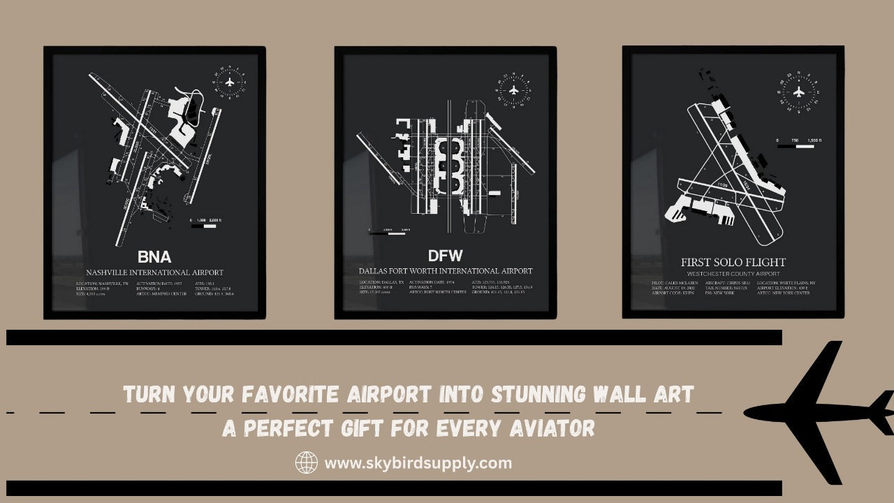 Turn Your Favorite Airport Into Art: The Trendy Gift Every Pilot Wants
