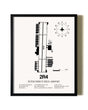 Framed Peter Prince Field Airport wall art poster in black frame