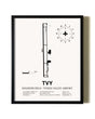 Framed Bolinder Field / Tooele Valley Airport wall art poster in black frame