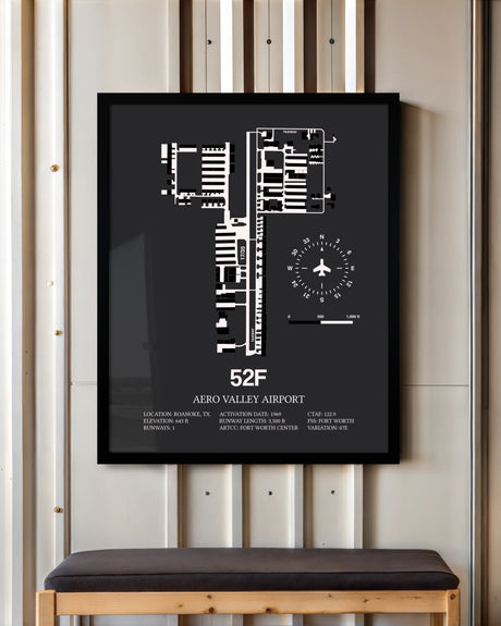 Frame color options for Aero Valley Airport Wall Art