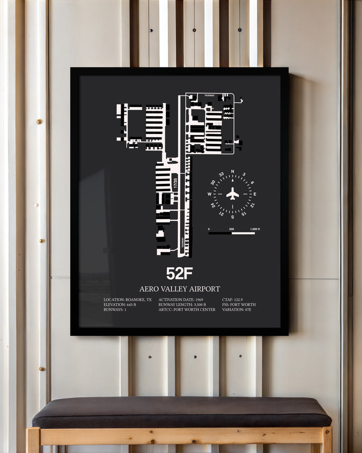 Frame color options for Aero Valley Airport Wall Art