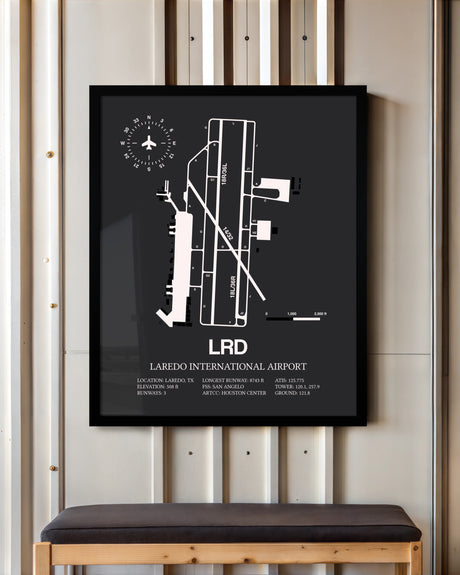 Frame color options for Laredo International Airport Wall Art