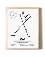 El Dorado / Captain Jack Thomas Memorial Airport framed wall art in white frame