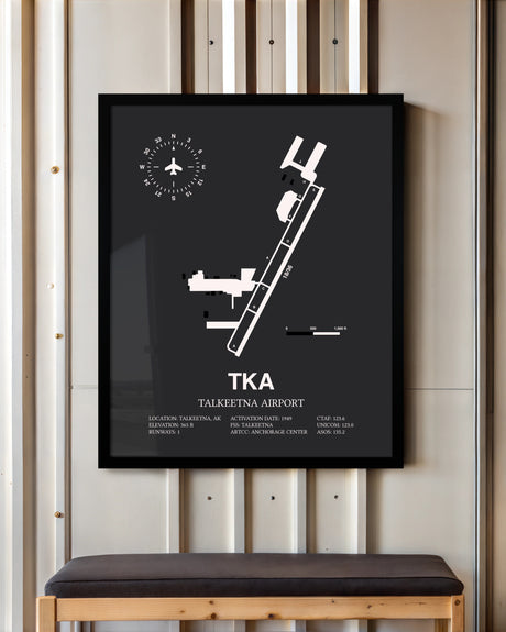 Frame color options for Talkeetna Airport Wall Art