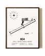 Paul C Miller/Sparta Airport aviation print in walnut frame