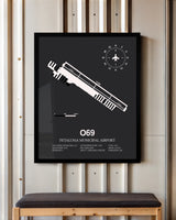 Frame color options for Petaluma Municipal Airport Wall Art