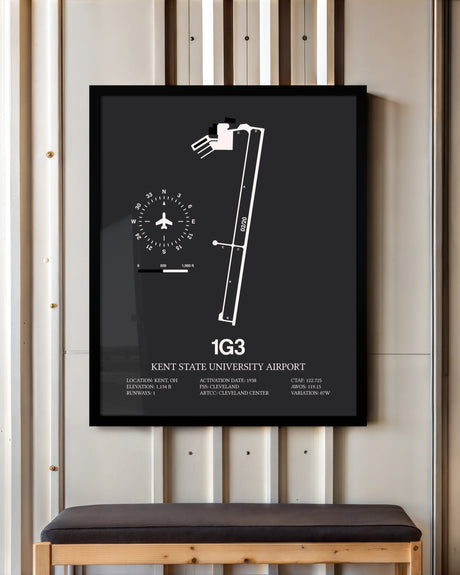 Frame color options for Kent State University Airport Wall Art