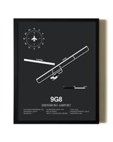 Unframed Ebensburg Airport map print poster