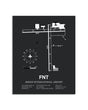 Gray Framed Bishop International Airport layout wall art poster