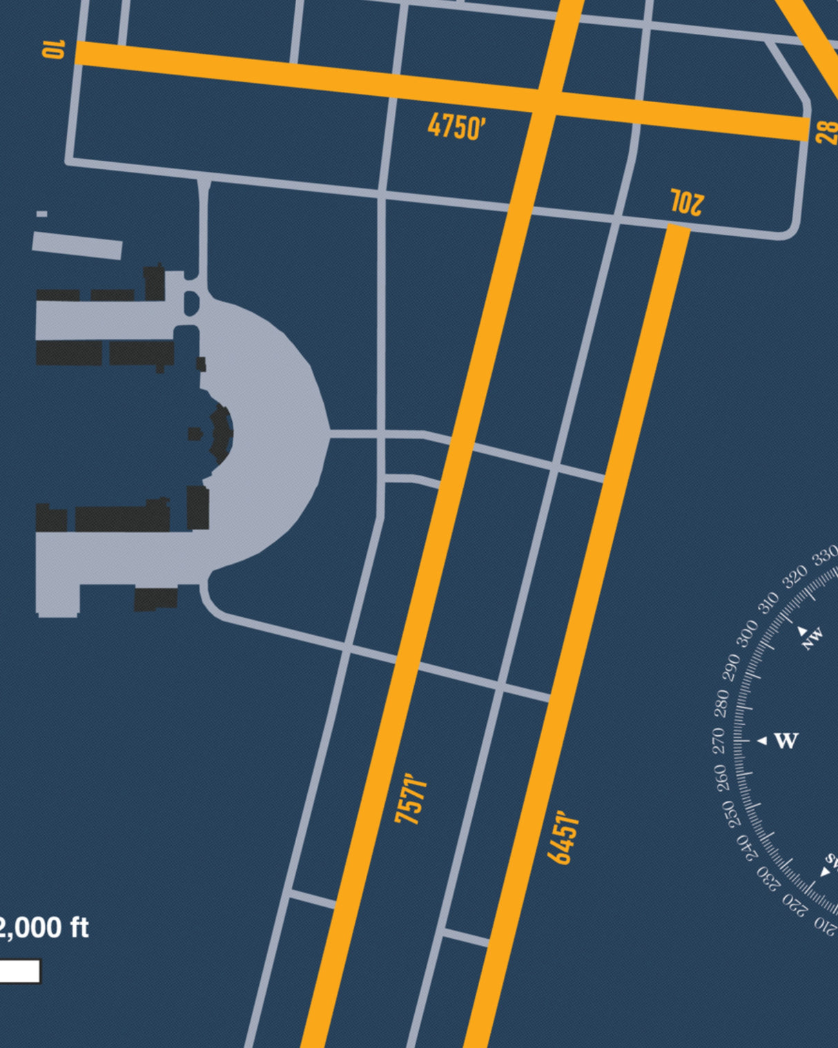 Closeup View of DuPage Airport poster