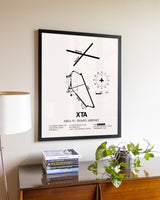 Homey Airport - Area 51 aviation wall décor in black wood frame