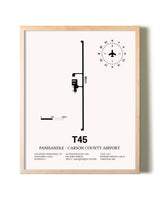 Panhandle-Carson County Airport framed wall art in white frame