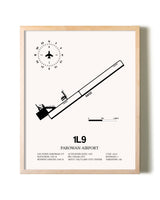 Parowan Airport framed wall art in white frame