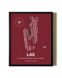 Framed Los Angeles International Airport wall art poster in black frame