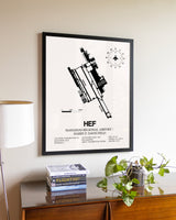 Manassas Regional Airport / Harry P. Davis Field aviation wall décor in black wood frame