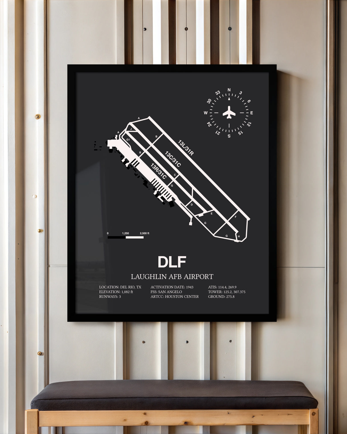 Frame color options for Laughlin AFB Airport Wall Art