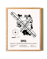 Sarasota / Bradenton International Airport framed print in natural wood frame