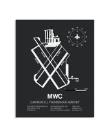 Gray Framed Lawrence J. Timmerman Airport layout wall art poster