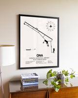 Winona Municipal Airport / Max Conrad Field aviation wall décor in black wood frame