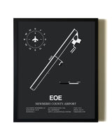 Unframed Newberry County Airport map print poster