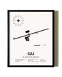 Framed Blairsville Airport wall art poster in black frame