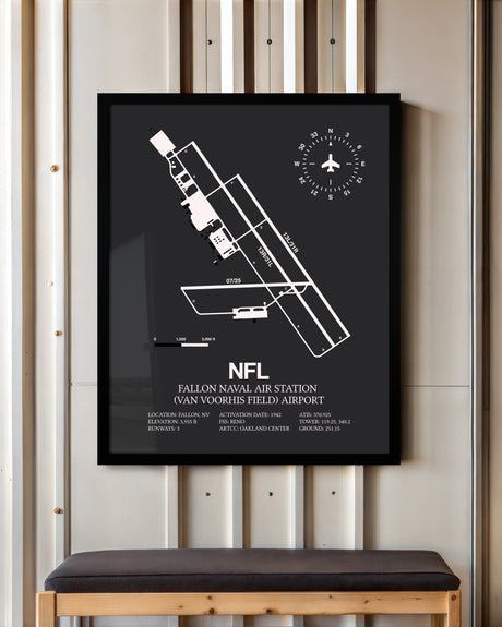 Frame color options for Fallon Naval Air Station (Van Voorhis Field) Airport Wall Art