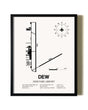 Framed Deer Park Airport wall art poster in black frame