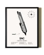 Framed Chester Airport wall art poster in black frame