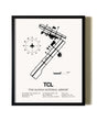 Framed Tuscaloosa National Airport wall art poster in black frame
