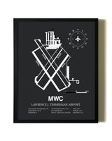 Unframed Lawrence J. Timmerman Airport map print poster
