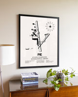 St. Pete-Clearwater International Airport aviation wall décor in black wood frame