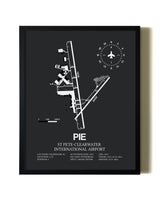 Unframed St. Pete-Clearwater International Airport map print poster
