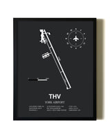 Unframed York Airport map print poster