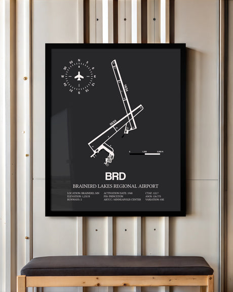 Frame color options for Brainerd Lakes Regional Airport Wall Art